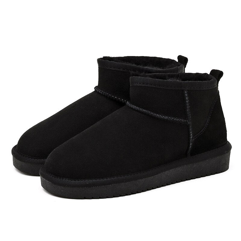 Warm gefütterte Mini-Pelzstiefel