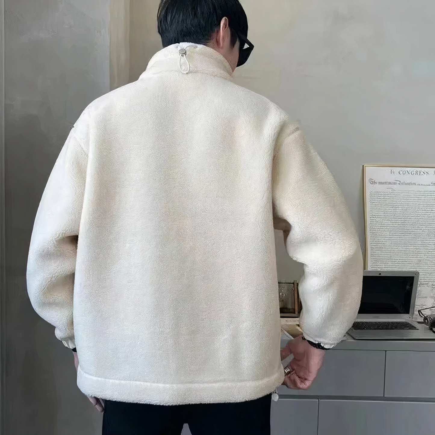 Warme jacke für Herren | Reißverschluss