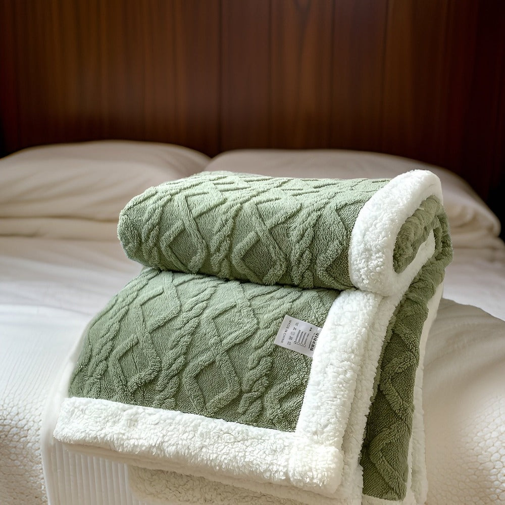 Warme, weiche Strickdecke, elegant und dick, perfekt für Winternächte
