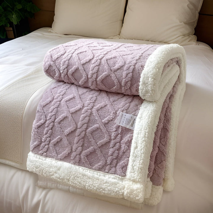 Warme, weiche Strickdecke, elegant und dick, perfekt für Winternächte