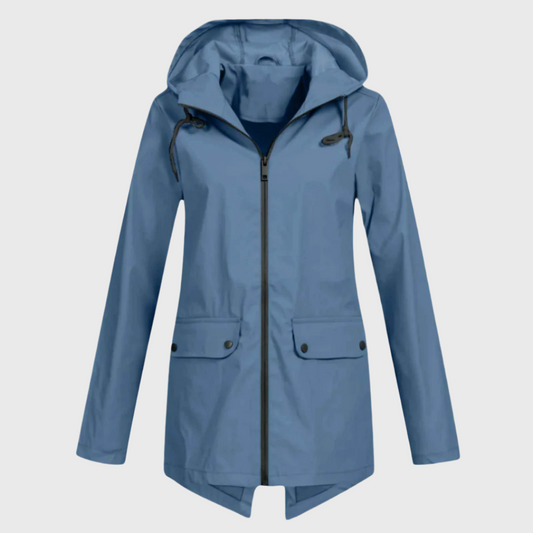 Wasserfeste Jacke Damen mit Verstellbarer Kapuze – Atmungsaktives, Leichtes Material für Wind- und Wetterschutz