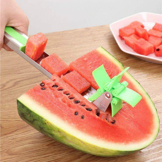 Wassermelonen-Schneider aus Rostfreiem Stahl mit Ergonomischem Griff – Effizientes Obstschneiden für Melonen, Papaya und Große Früchte