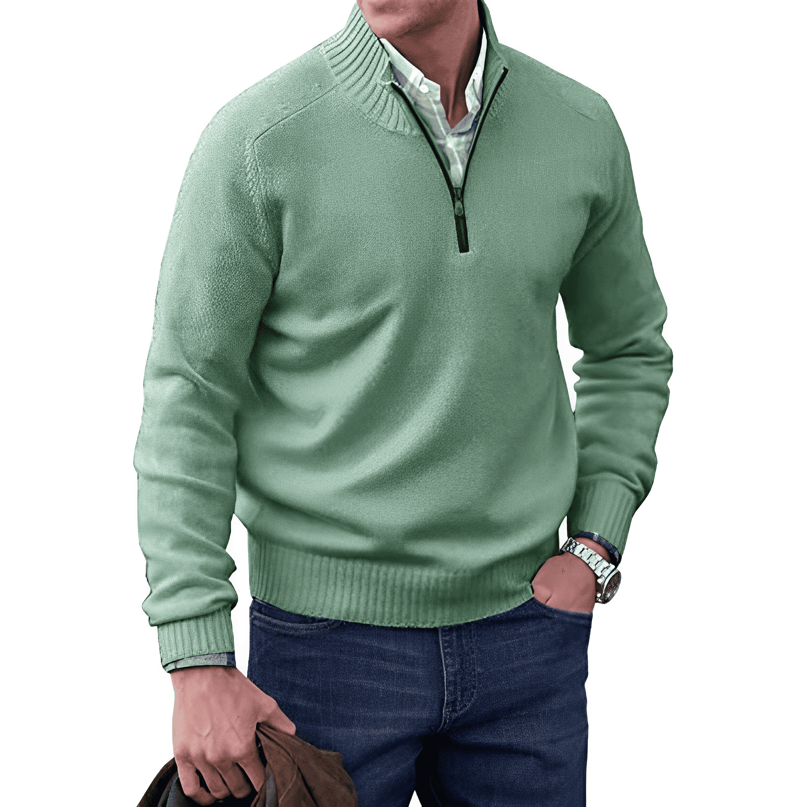 Weiche Strickpullover | Winterpullover für Herrenmode