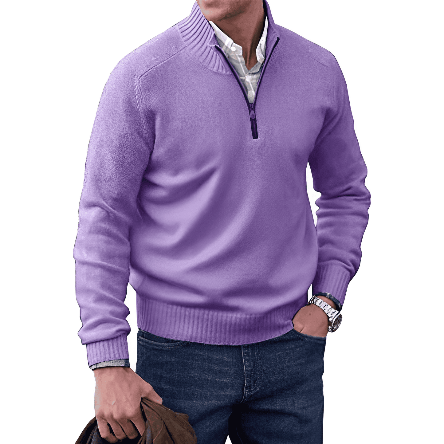 Weiche Strickpullover | Winterpullover für Herrenmode