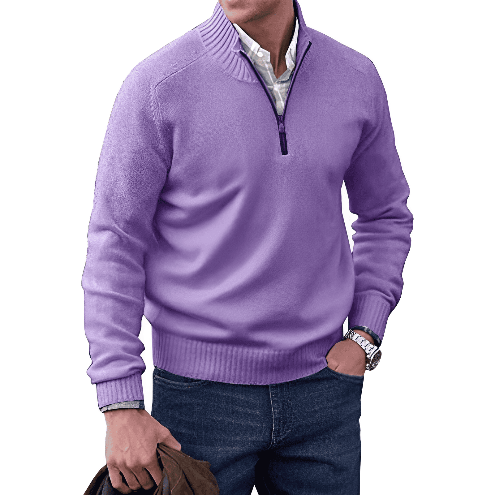 Weiche Strickpullover | Winterpullover für Herrenmode