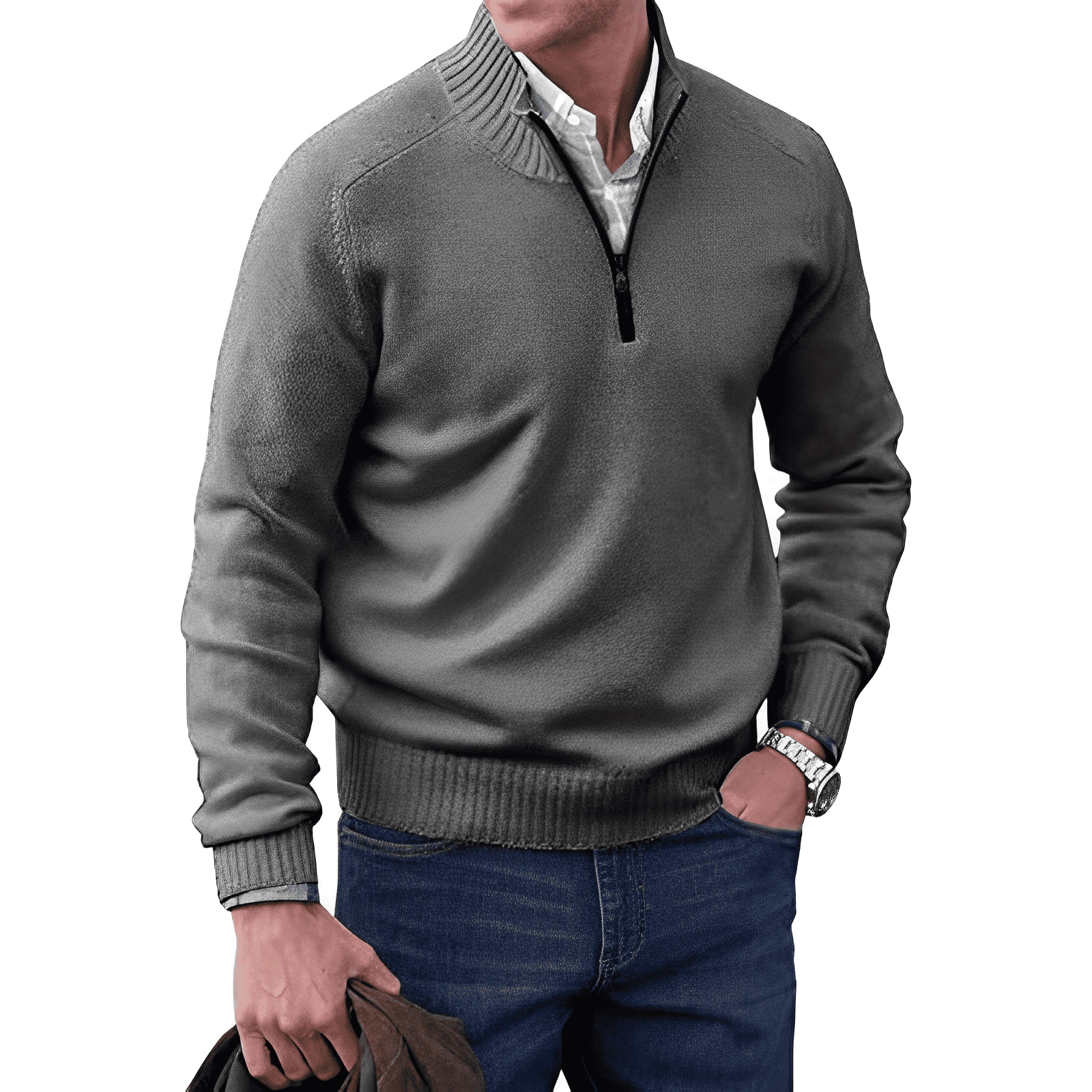 Weiche Strickpullover | Winterpullover für Herrenmode