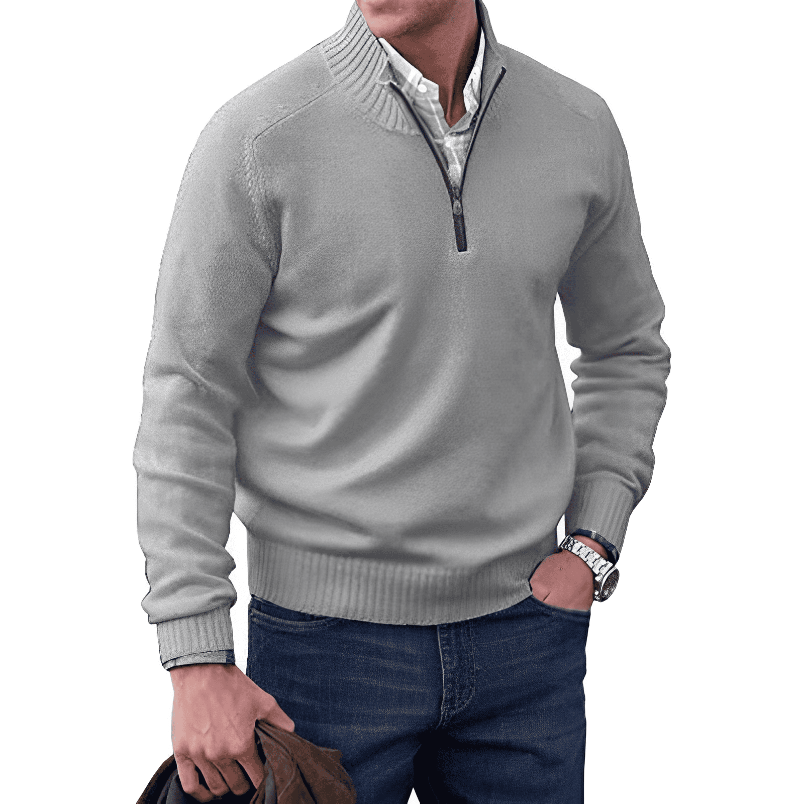 Weiche Strickpullover | Winterpullover für Herrenmode