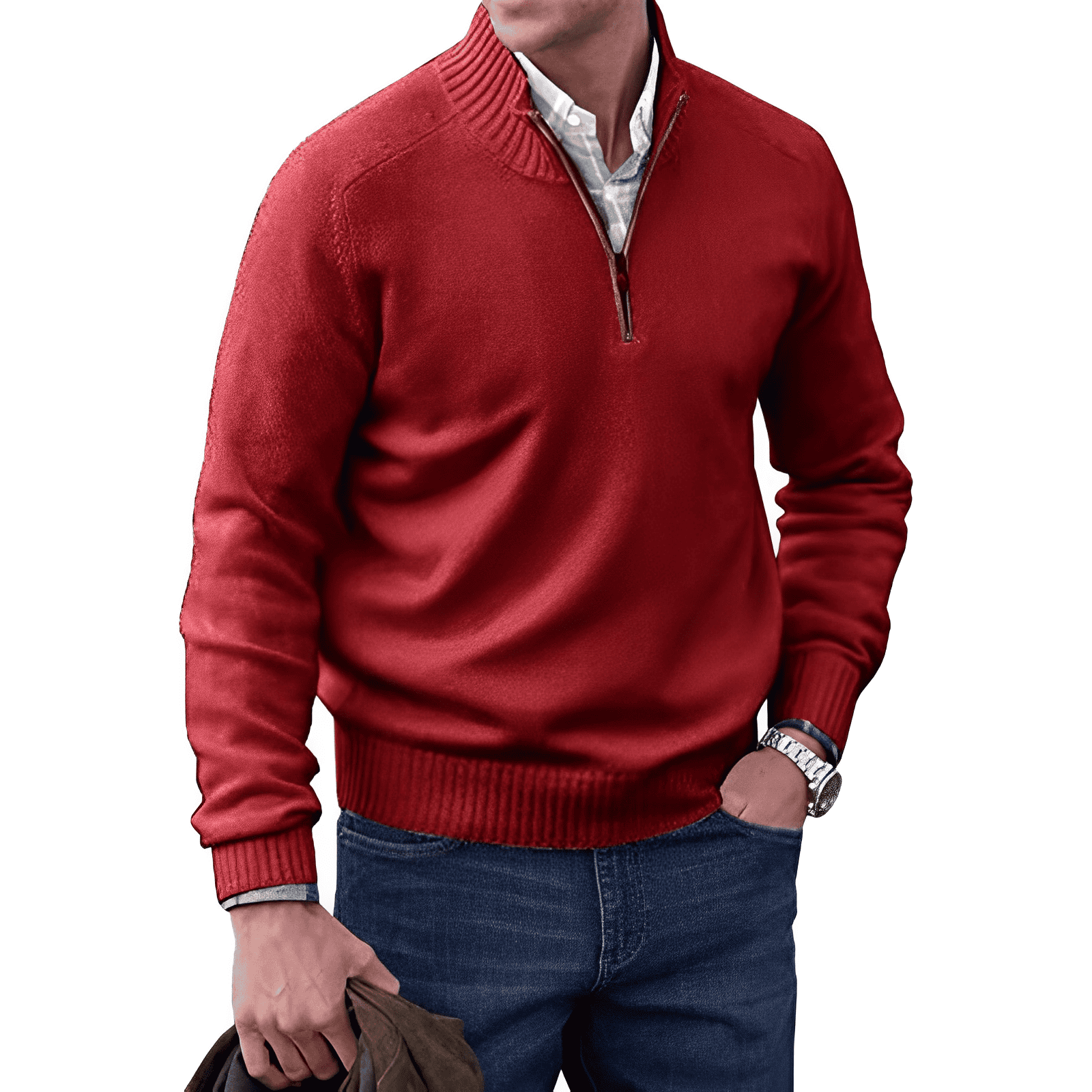 Weiche Strickpullover | Winterpullover für Herrenmode