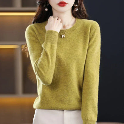 Weicher Strickpullover für Damen mit Rundhalsausschnitt | Weicher Strickstil