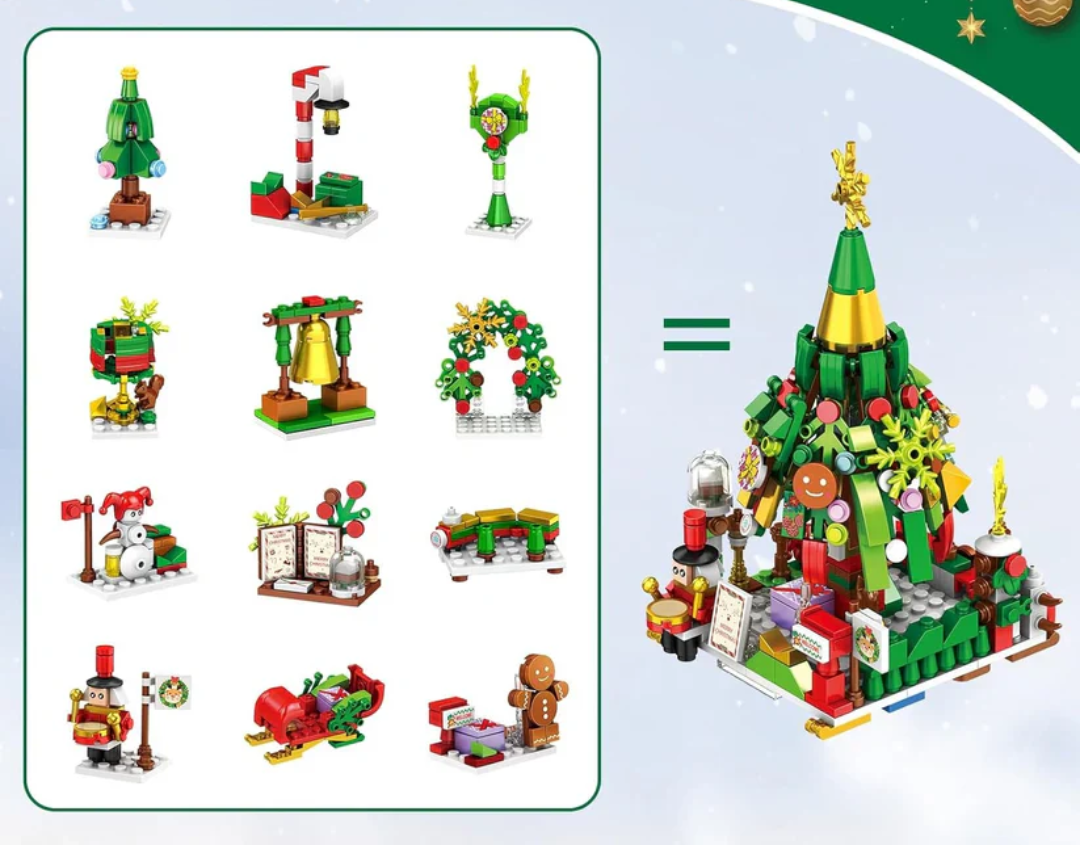 Weihnachts-Adventskalender mit Bausteinen 2025 – ein 24-tägiges Set mit weihnachtlichen Mini-Überraschungen 2