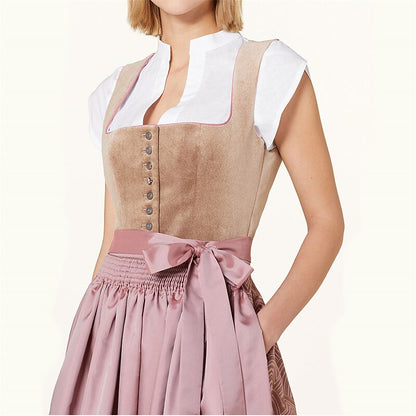 Weiße Kurzarm Dirndlbluse – Oktoberfest | Klassisches Trachtenoberteil für Damen