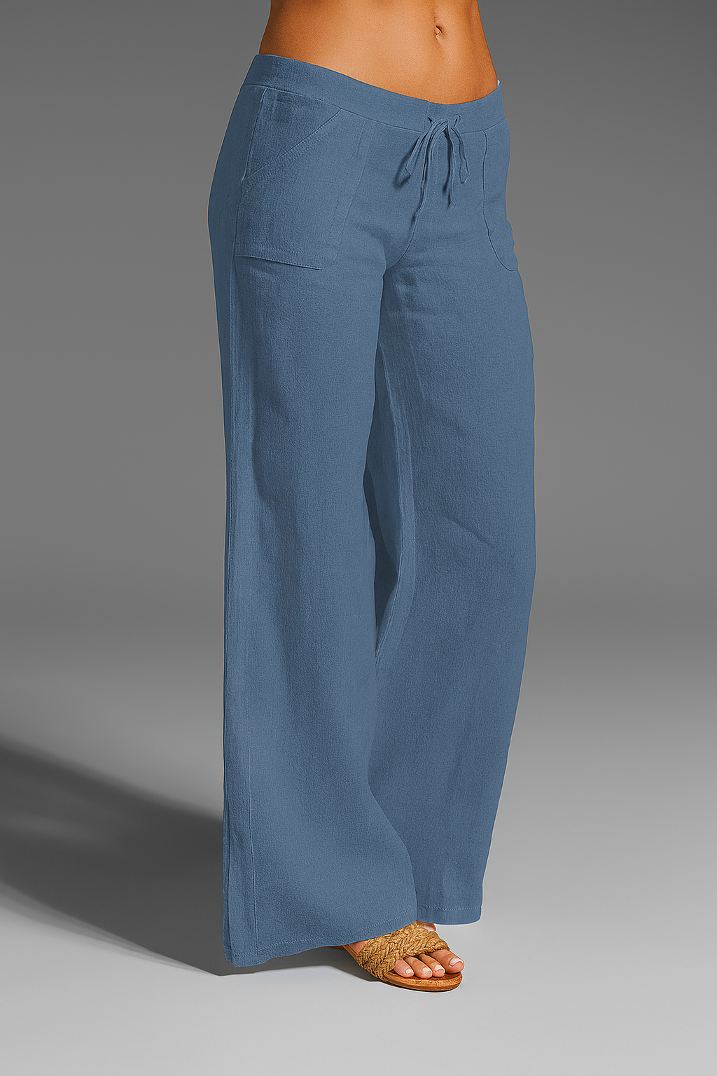 Weite Hose für Damen – Atmungsaktive Sommerhose mit elastischem Bund und Kordelzug – Ideal für lässige und schicke Outfits