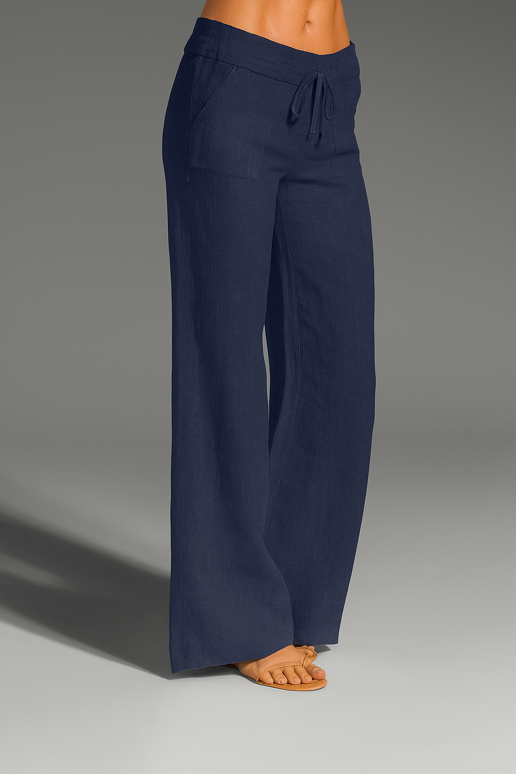 Weite Hose für Damen – Atmungsaktive Sommerhose mit elastischem Bund und Kordelzug – Ideal für lässige und schicke Outfits