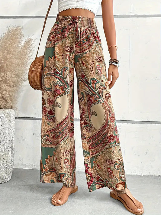 Weite Hose mit Paisleymuster | Damenmode für Sommer und Festivals