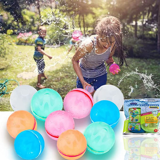 Wiederverwendbare Wasserballons mit Magnetverschluss – Buntes, nachhaltiges Spielzeug für Kinder ab 3 Jahren, 6er und 12er Sets