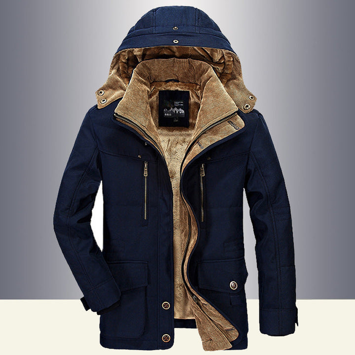 Winter King Daunenjacke – Warmer Kapuzenmantel für Herren, stilvolle Oberbekleidung  
