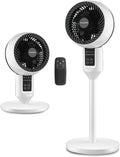 Weißer Standventilator mit Fernbedienung