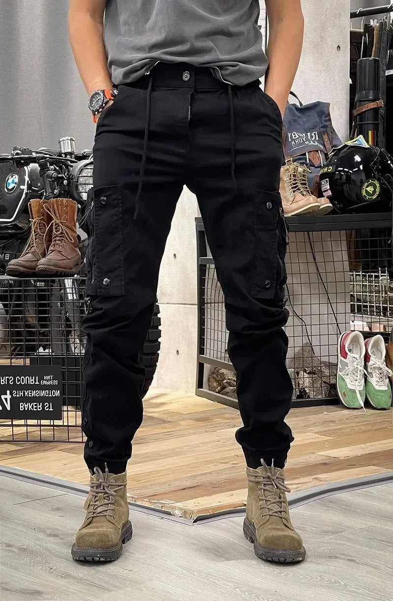 Herren-Cargohose mit aufgesetzten Taschen vorne | Schlank Passform