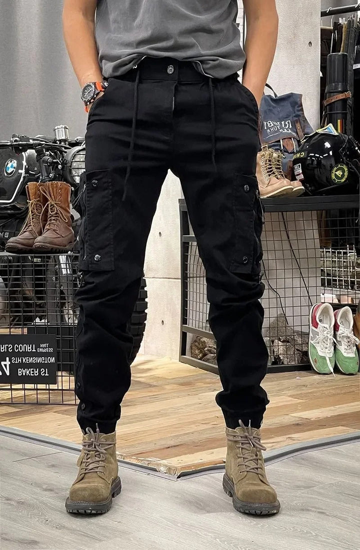Herren-Cargohose mit aufgesetzten Taschen vorne | Schlank Passform