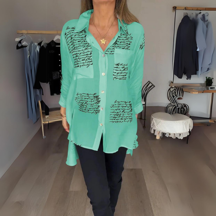 Zoey - Handbeschriftetes Button-Up-Hemd 7