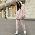 Zweiteiliges Loungewear-Set für Damen – Lockere Passform – Weiche Stoffmischung – Gerippte Bündchen