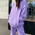 Zweiteiliges Loungewear-Set für Damen – Lockere Passform – Weiche Stoffmischung – Gerippte Bündchen
