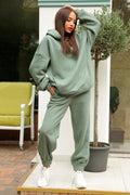 Zweiteiliges Loungewear-Set für Damen – Lockere Passform – Weiche Stoffmischung – Gerippte Bündchen