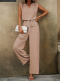 Zweiteiliges Set | Damenmode Sommer | V-Ausschnitt Top und Weite Hose