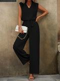 Zweiteiliges Set | Damenmode Sommer | V-Ausschnitt Top und Weite Hose