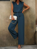 Zweiteiliges Set | Damenmode Sommer | V-Ausschnitt Top und Weite Hose