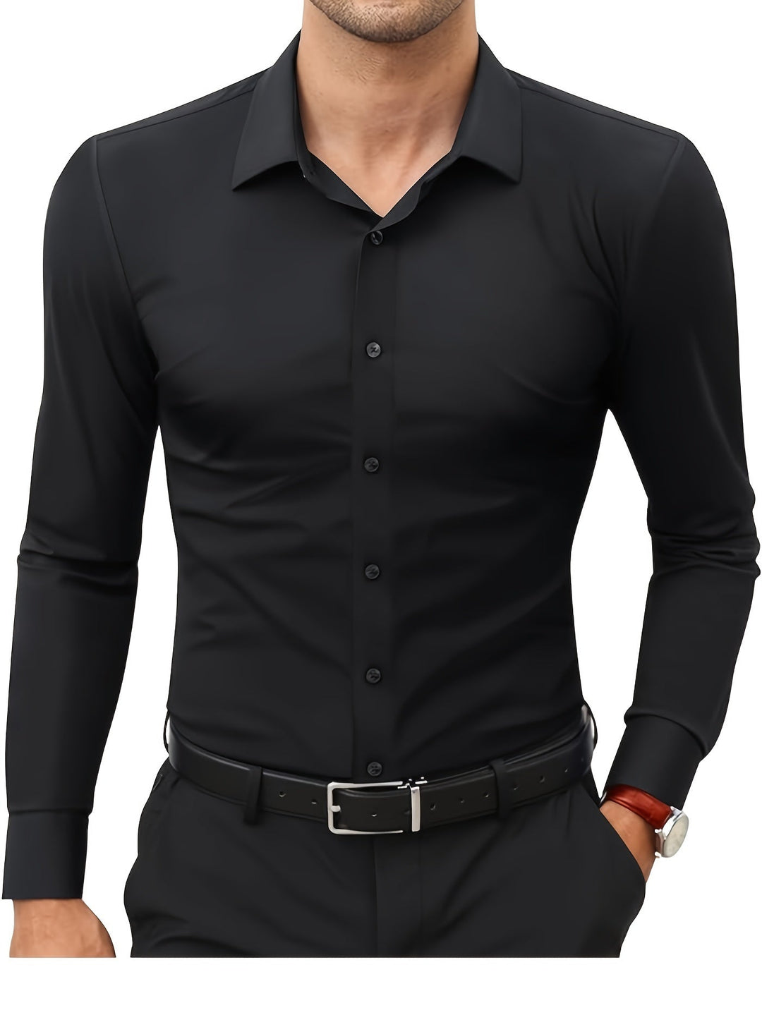 Krystian | Herren-Slim-Fit-Hemd mit Knopfverschluss