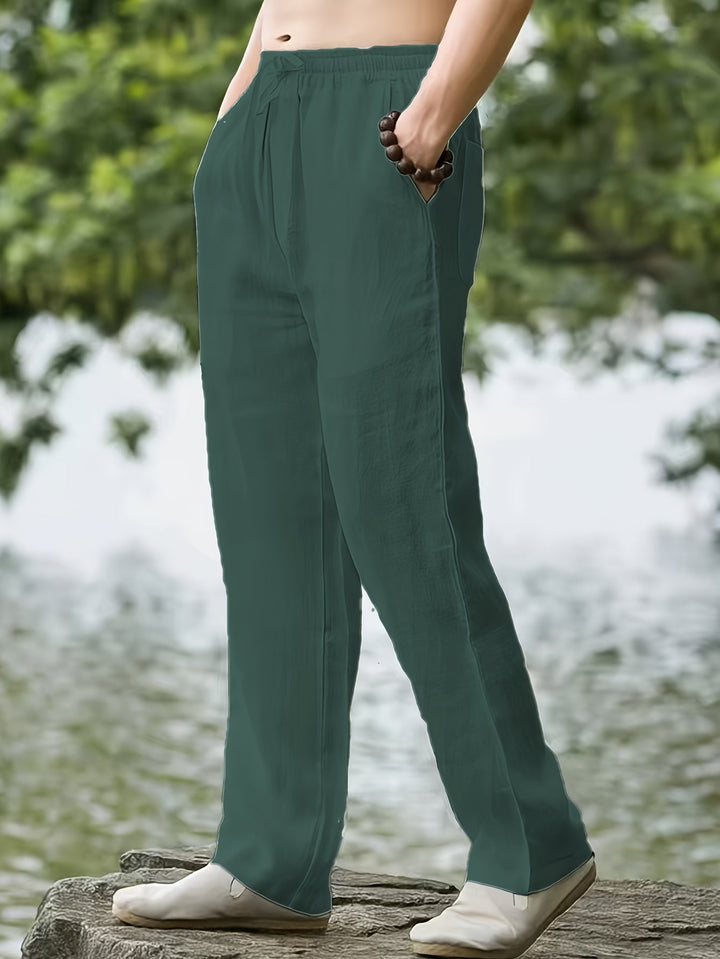 Herren Freizeithose | Relaxed Fit Hose | Gerades Bein und Kordelzug | Moderner Streetwear Stil