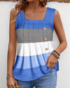 Ärmelloses Tanktop Damen mit Knopfdetail