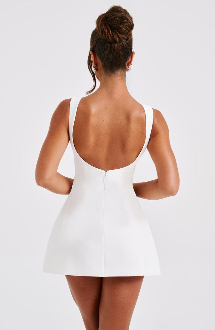 Damen Ärmelloses A-Linie Mini Kleid | Strukturiertes Ausgestelltes Skater Kleid