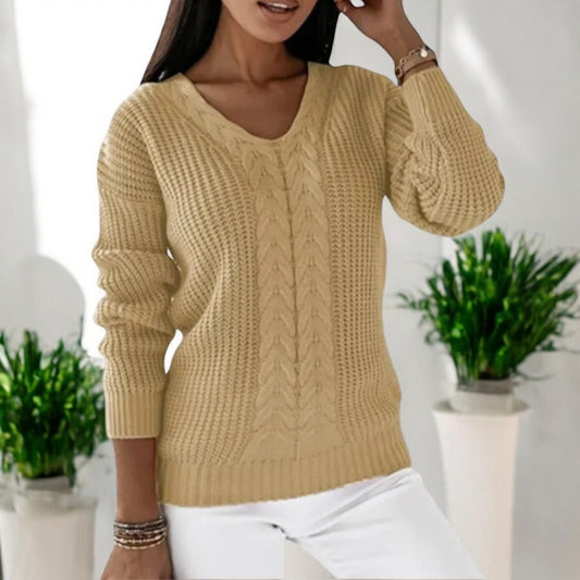 Strickpullover mit V-Ausschnitt