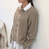 Asymmetrischer Damen-Strickpullover mit Knopfleiste – Eleganter Pullover für den Alltag