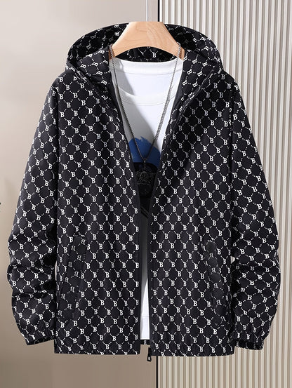 Felpa con cappuccio da uomo | Vestibilità regolare | Giacca leggera con cerniera | Tempo libero e outdoor