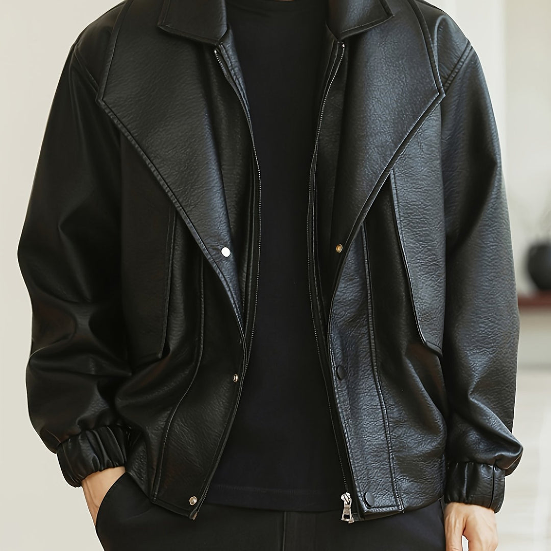 Pánská bomber bunda | Regular fit | Bunda ve stylu umělé kůže | Volnočasový vzhled