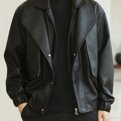 Pánská bomber bunda | Regular fit | Bunda ve stylu umělé kůže | Volnočasový vzhled