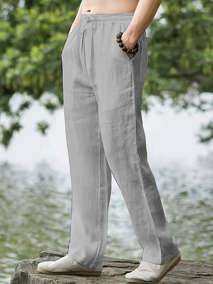 Herren Freizeithose | Relaxed Fit Hose | Gerades Bein und Kordelzug | Moderner Streetwear Stil