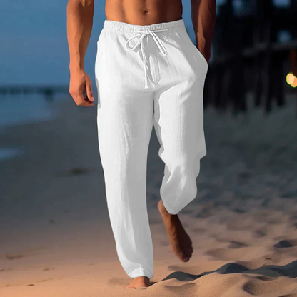 Bequeme Herren Strandhose 100% Baumwolle