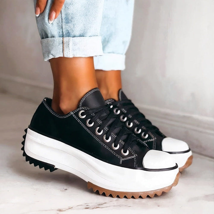 Damen Low-Top Sneaker mit Plateau | Modern