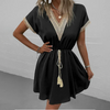 Bohemian Kleid Damen V-Ausschnitt