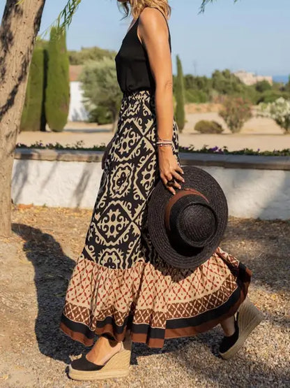 Boho Maxirock mit Ethno-Muster – Stilvoll & Luftig