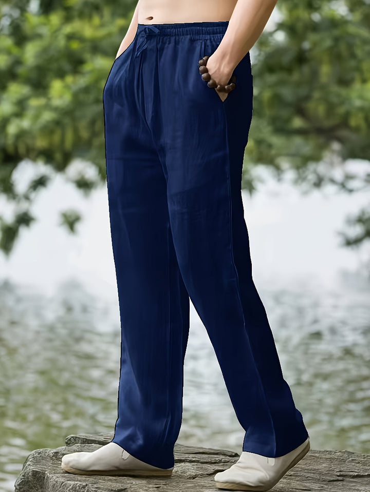 Herren Freizeithose | Relaxed Fit Hose | Gerades Bein und Kordelzug | Moderner Streetwear Stil