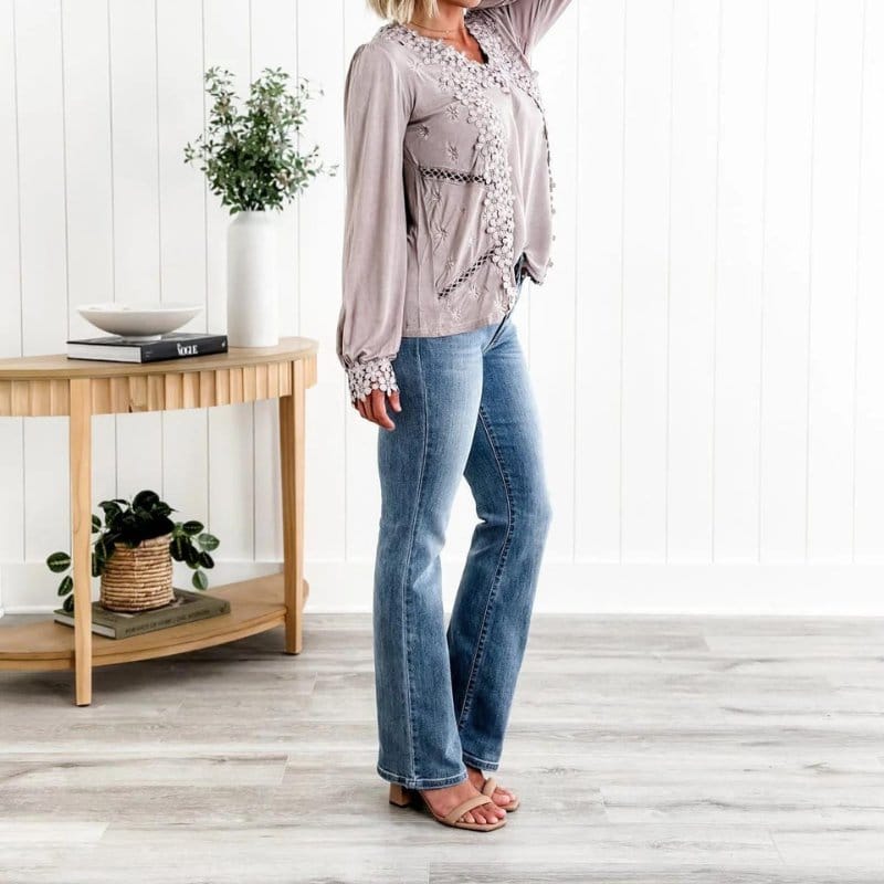 Damen Enganliegende Hose mit Mittlerer Taille | Gerader Schnitt