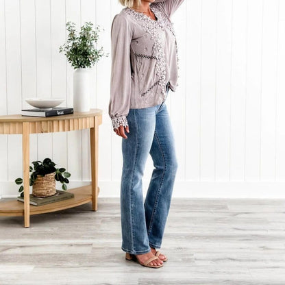 Pantaloni aderenti da donna con vita media | Taglio dritto