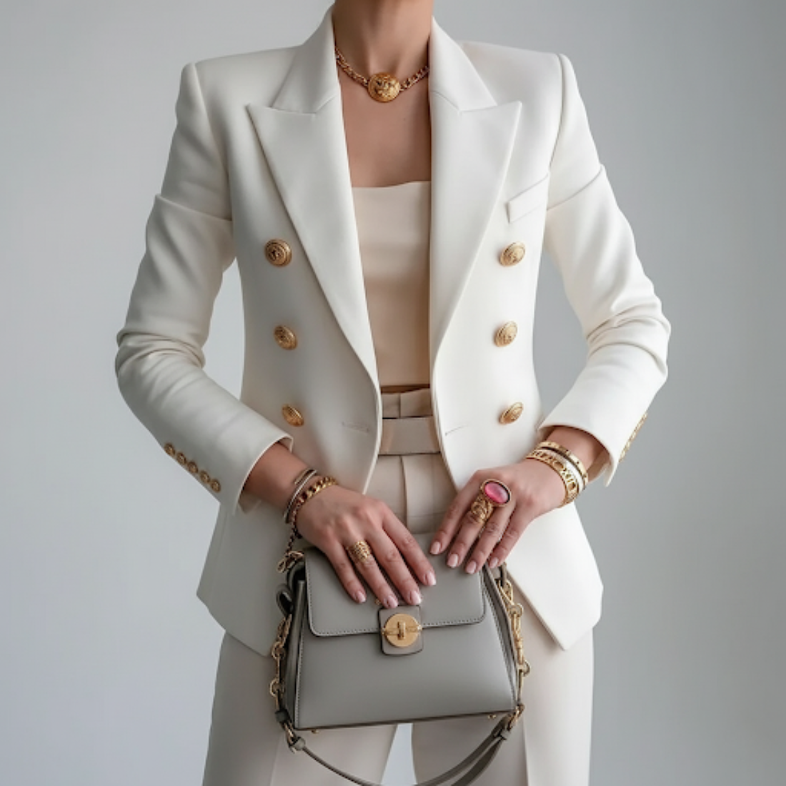 Blazer da donna | Design doppiopetto e silhouette elegante | Stile raffinato per lavoro e tempo libero