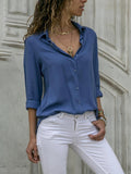 Chiffonbluse für Damen mit V-Ausschnitt