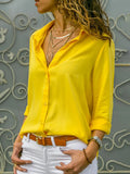Chiffonbluse für Damen mit V-Ausschnitt